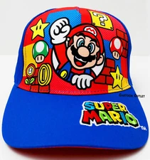 Nintendo Super Mario Bros. Baseball Cap Youth Gamer Snapback Hat New Boys Gift