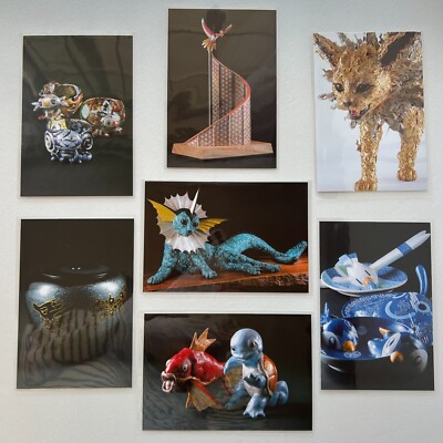 Pokemon Kogei Craft Exhibition Postcard Set of 7 Different Designs Japan