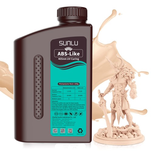 SUNLU ABS-Like Resin 405nm LCD/DLP/SLA UV Curing Photopolymer 1KG/2.2LBS Beige