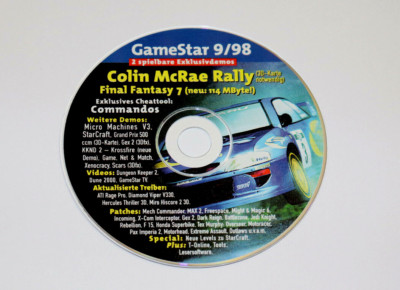 1998 Gamestar CD Demo's Videos Final Fantasy 7 StarCraft Gex 2 Dungeon Keeper 2 
