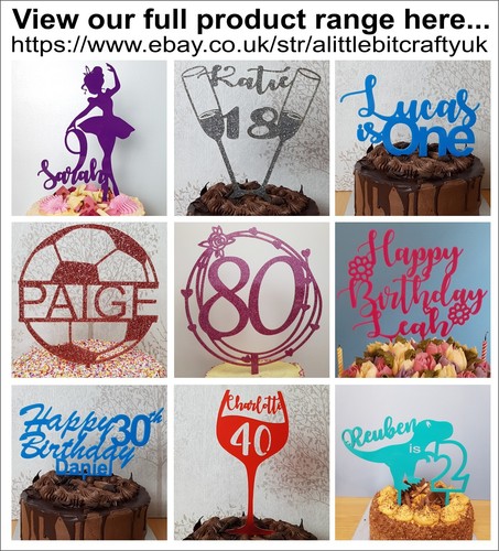 Champagne Personalised Cake Topper, 18th, 21st Birthday Party Cake, Any Name Age - Picture 7 of 8