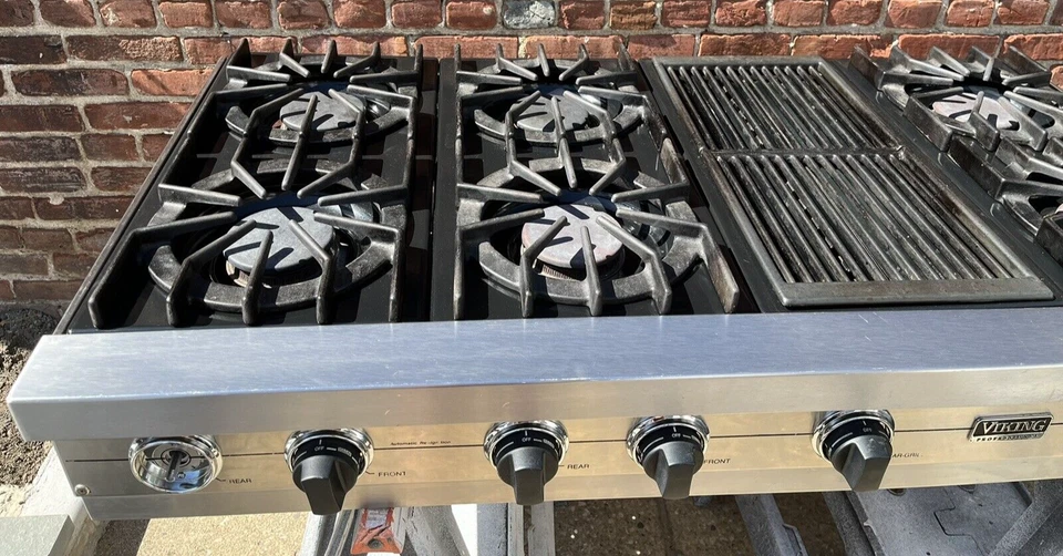 VIKING PROFESSIONAL VGRT480-6QSS 48" GAMA SUPERIOR, 6 QUEMADORES Y PARRILLA Foto 3 de 4