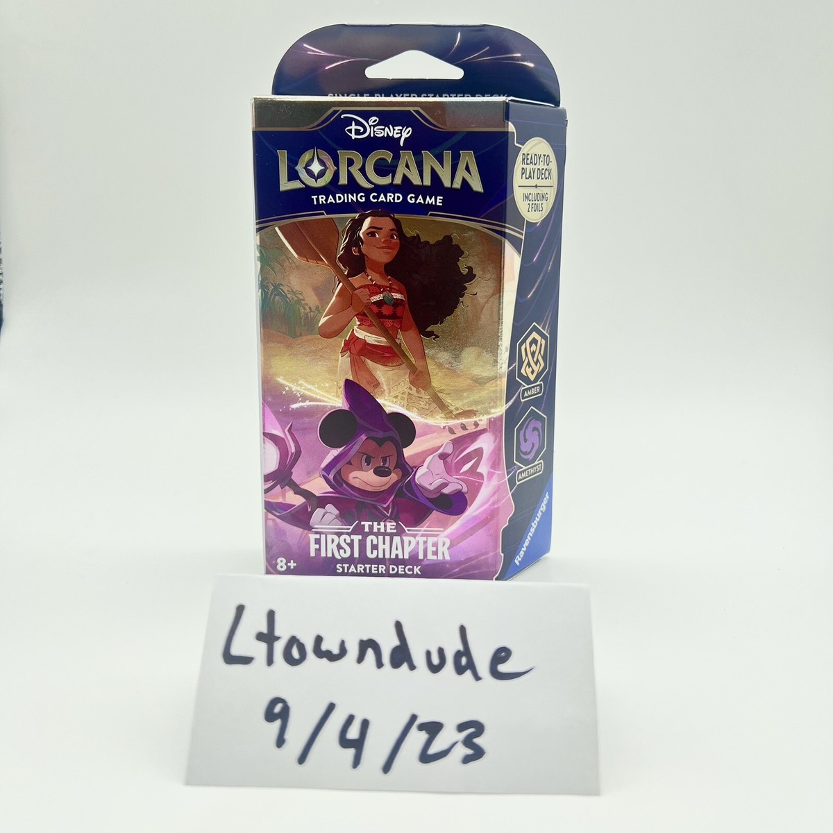 Disney Lorcana Starter Deck Amber & Amethyst TCG The First Chapter with  Booster for sale online