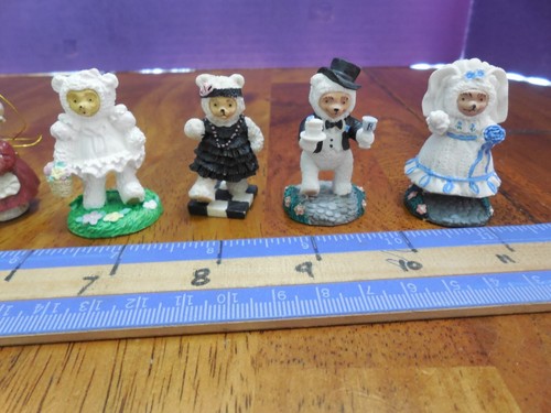 Robert Raikes Original Mini Bears 4 Christmas Ornaments, 4 Figurines - Picture 3 of 10
