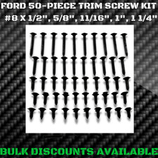 Ford Thunderbird 1955-2005 interior panel puerta exterior moldura moldura moldura kit tornillo