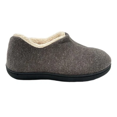 ULTRAIDEAS Women's Cozy Memory Foam Loafer Slippers Fleece Lining Closed Back Size 6 Grey
