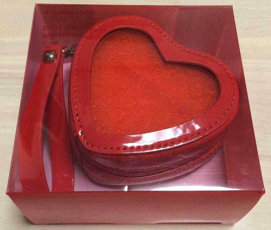 BTS Coin Pouch Speak Yourself Tour Official Goods Red Heart