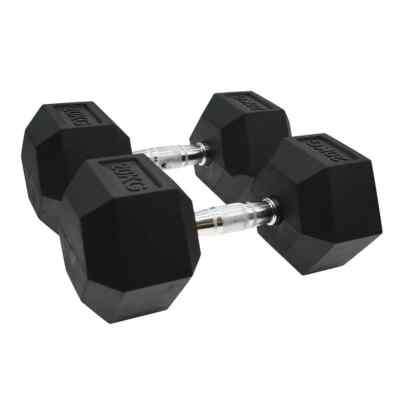 20 KG HEX HANTELN 20kg GUMMIBESCHICHTETES GUSSEISEN - STUDIOQUALITÄT