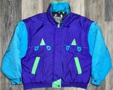 East West Jacket Vest Women's Size Large Multi Color Removable Sleeves Vintage  