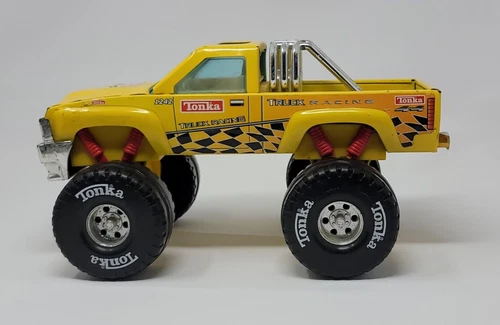 Vintage Funrise Hasbro Tonka Racing 4x4 Yellow 1242 Pick-Up Truck 2002, Preowned