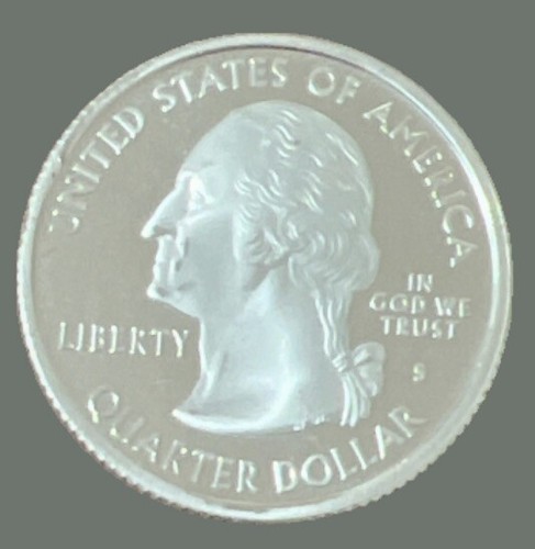 2008-S Silver Oklahoma State Quarter - Proof 65 Lustrous Actual Coin - Picture 2 of 2