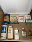 Vintage Medical Tin Lot- Band-Aid, Cured, Johnson&Johnson Baby Powder Etc