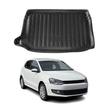 Kofferraumwanne Laderaumwanne für VW Polo 2009-2014 Gummi TPE Schwarz
