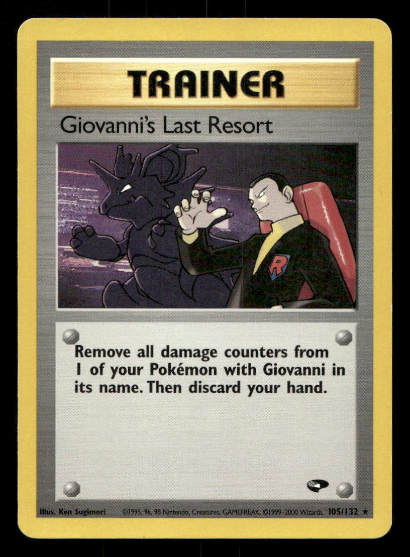 Giovanni's Last Resort 105/132 Gym Challenge Unlimited MP Pokemon