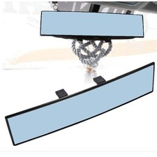 Fit 270mm 10.6 Wide Anti-glare Blue Tint Curve Convx Clip On Rear View Mirror