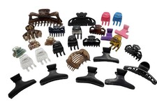 Lot 25 Mixed Hair Claw Clips Vintage Y2K Modern Tortoise Acrylic Assorted