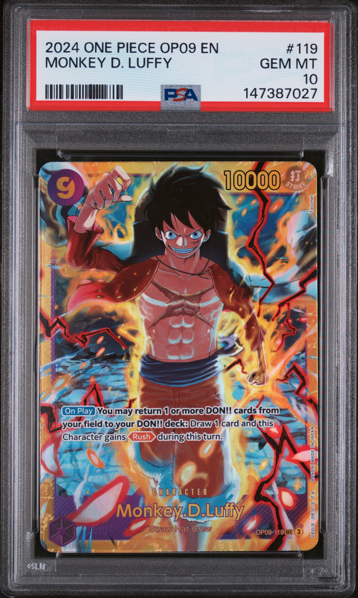 PSA10 ワンピース MONKEY D. LUFFY OP09-119 Monkey D. Luffy - #119- OP09 EN SEC PSA 10 | eBay