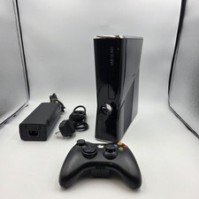 Microsoft Xbox 360 Slim 250GB Black Console PAL Controller Tested Working