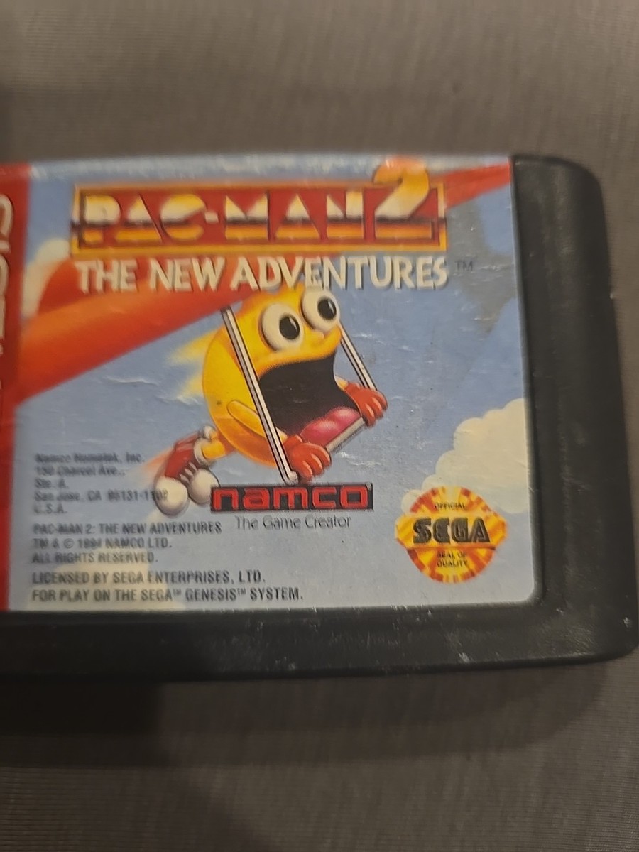 Vintage 1994 Sega Genesis Namco Pac-Man 2 New Adventures Cartridge