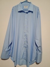 mens charles tyrwhitt dress shirt french cuff 19-37 light blue