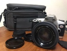 Canon EOS Kiss 35mm Film SLR Camera Silver Body with Bag Panorama Switch