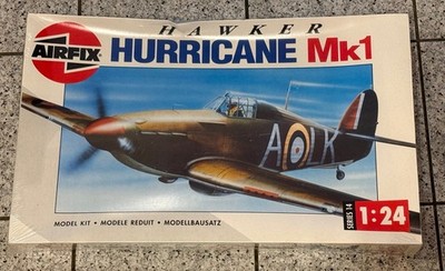Airfix Flugzeug 1/24 Hawker Hurricane Mk 1 ungebaut KARTON EINGESCHWEISST NEU
