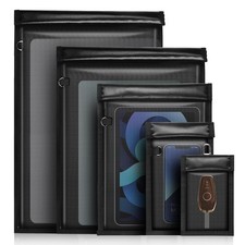 5 Pack Fireproof Waterproof Faraday Bags - RFID Signal Blocking Pouches for Phon