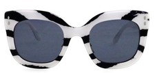 New ISABEL MARANT IM0002/S 0YAIR 52mm White Black Stripe Oversized Sunglasses