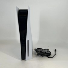 Sony PlayStation 5 Disc Edition Console White 825GB + HDMI/Power Cord- Very Good
