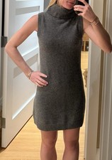 Reformation Cashmere Gray XS Turtleneck Sleeveless Dress