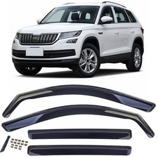 Windabweiser Regenabweiser 4-teilig Schwarz getönt für Skoda Kodiaq 2017-2023
