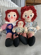 Raggedy Ann  Andy Vintage Late 60s 70s Knickerbocker 15" Mini Ann