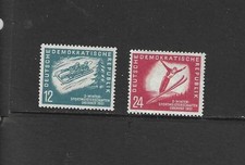 Zestaw miejscowy do sportów zimowych- Niemcy (NRD) Scott 76-77-Wydany 1951 -OG MVLH