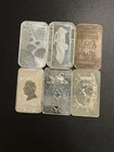 1 oz Silver Bars Lot of 6.999 Fine 6 oz Total.999 Fine Silver Bullion