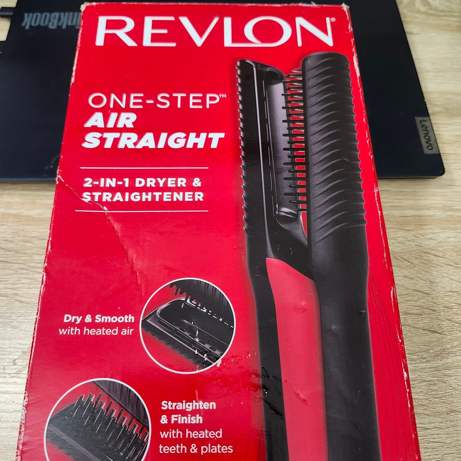 Revlon One-Step Air Straight 2-in-1 Hair Dryer & Straightener Black/Red