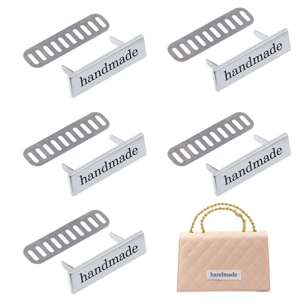 Étiquettes en platine de couture 1.2x4cm : lot de 16 étiquettes en métal pour mercerie créative
