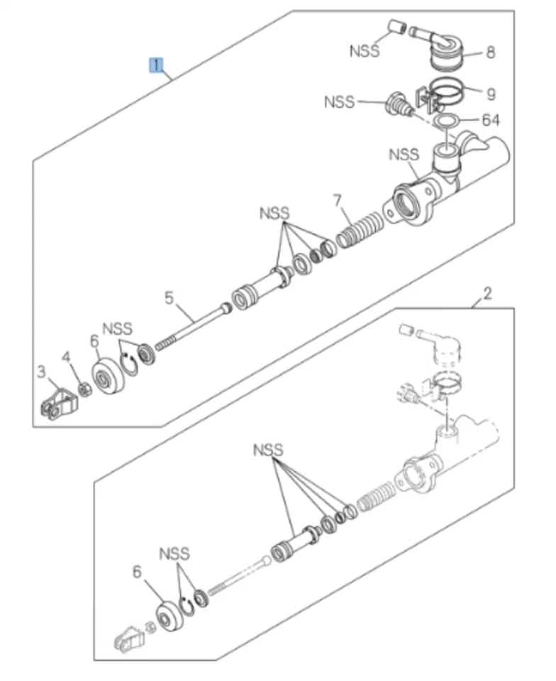 Conjunto de cilindro maestro de embrague para Isuzu NPR NQR 4JJ1 3,0 L 4HK1 5,2 L 08-15 Foto 2 de 4