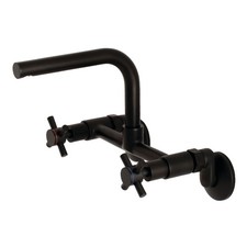 Kingston Brass KS412 Concord 1.8 GPM Widespread Bridge Kitchen - Black