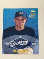 2000 TOPPS TRADED AUTO AUTOGRAPH BEN SHEETS BREWERS Team USA GOLD RC