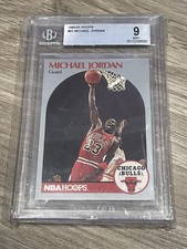 Michael Jordan Insert 1991-92 NBA Hoops Basketball Card #65 BGS 9 Mint