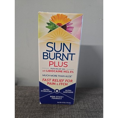Sun Burnt Plus Pain Relief Gel After Sun Relief Exp 7/26 Aleo Cucumber Calendula