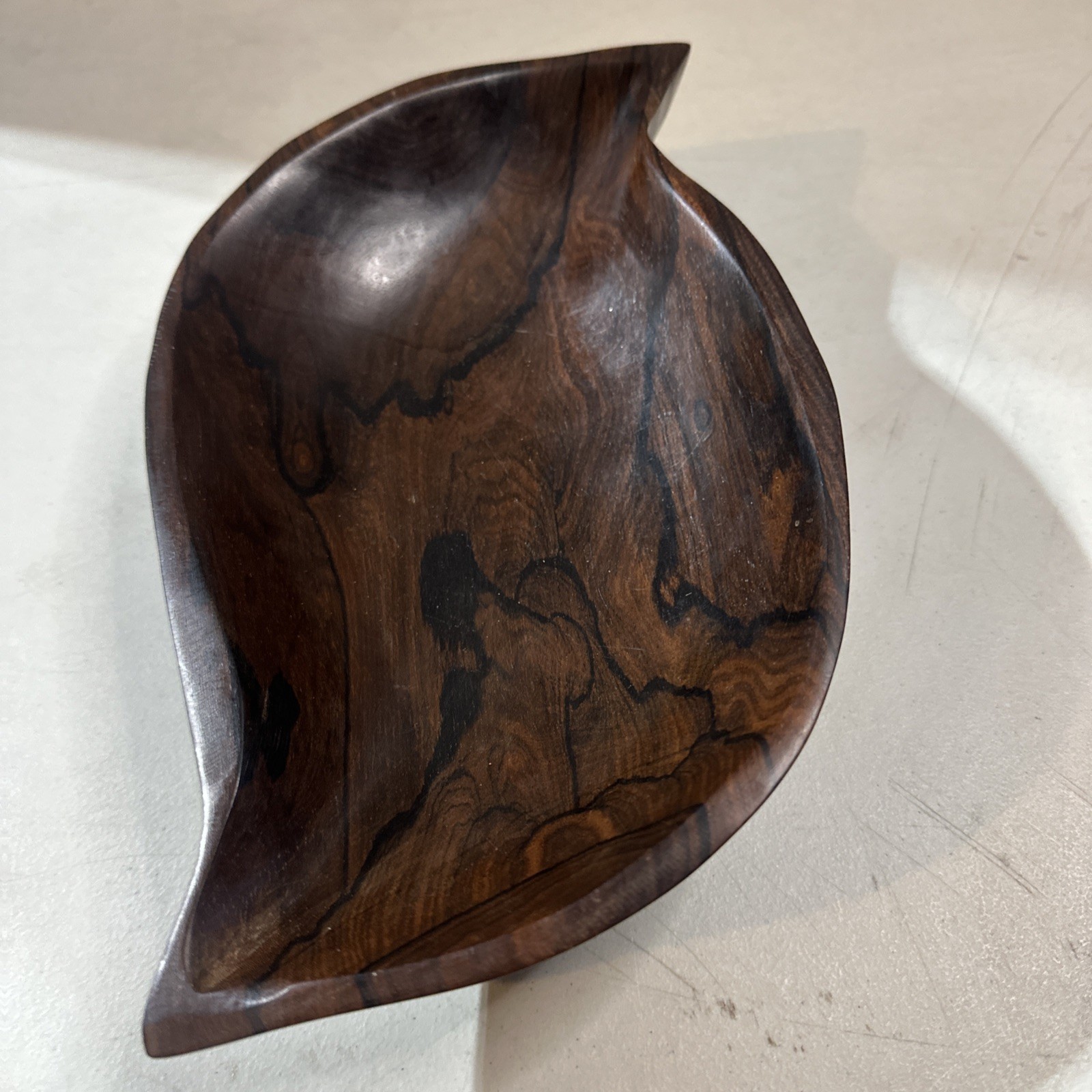 Vintage Mid Century Modern Brazilian Wood Serving Tray 12” x 6"