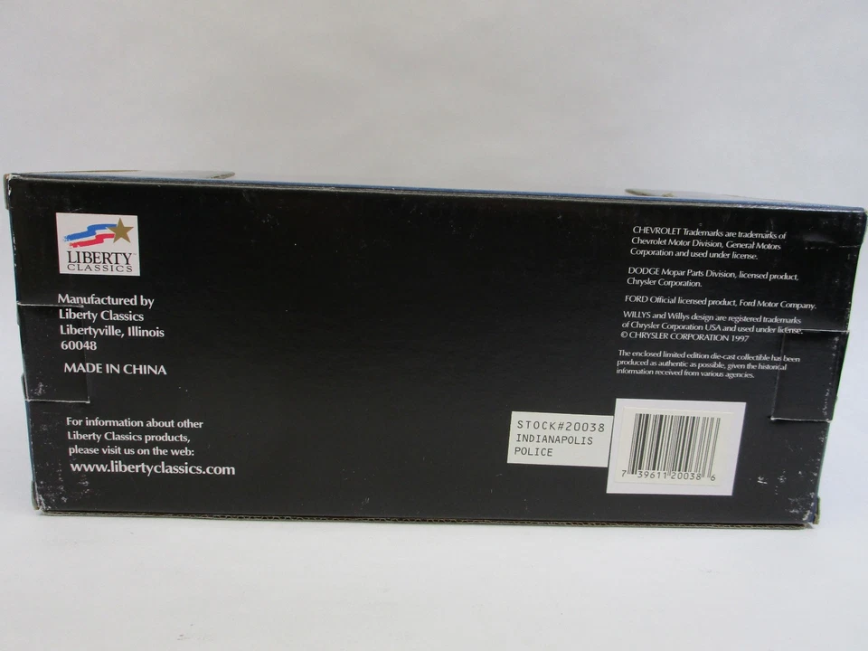 Liberty Classics 1955 Chevrolet Indianapolis Police Department 1:24 Diecast Car - Image 3 of 3