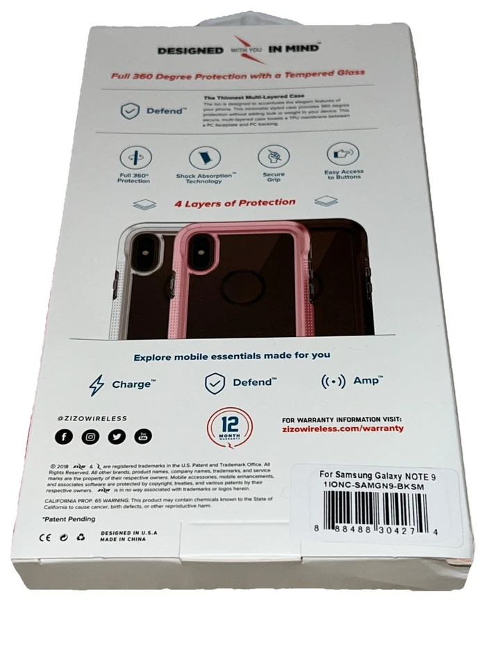 Estuche Zizo Ion Series - Galaxy Note 9 Foto 2 de 2