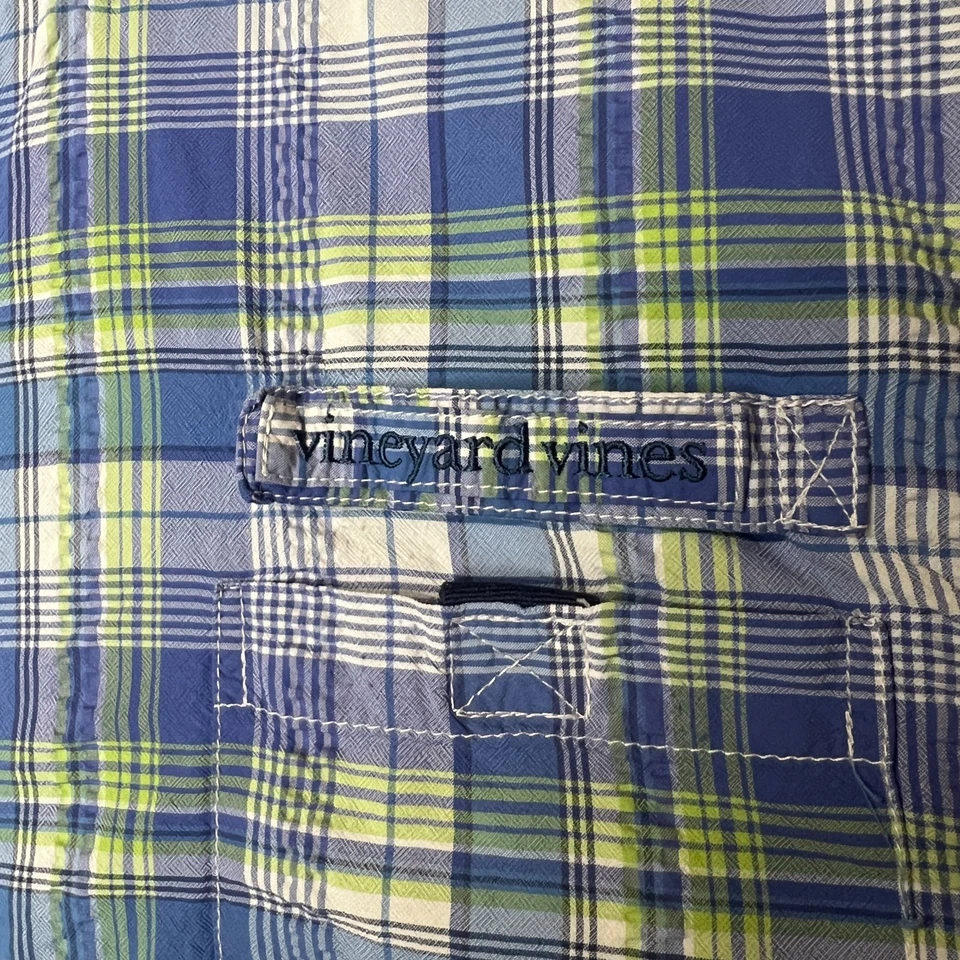 Camisa con botones Vineyard Vines Harbor para hombre XL azul manga larga ventilada al aire libre Foto 4 de 4
