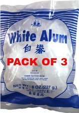 Natural Alum Stone Rocks Crystals Pure Mineral 8oz x 3pack