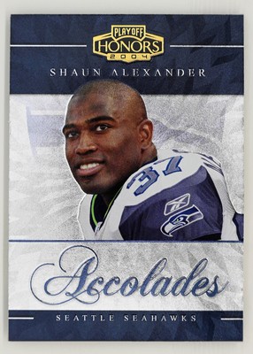 2004 Playoff Honors #A-45 Shaun Alexander /1000 Accolades Seattle Seahawks