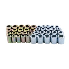 40PCS Hose Ferrule Set 6 8 10 12 Size Color Zinc Coating and Blue White Zinc...
