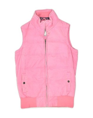 Fat Face Damen wattierte Weste UK 8 Small rosa Baumwolle JQ03
