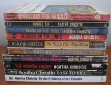 AGATHA CHRISTIE 10 VINTAGE MYSTERY PB BOOKS: HOLIDAY MURDER, REGATTA, DOUBLE SIN